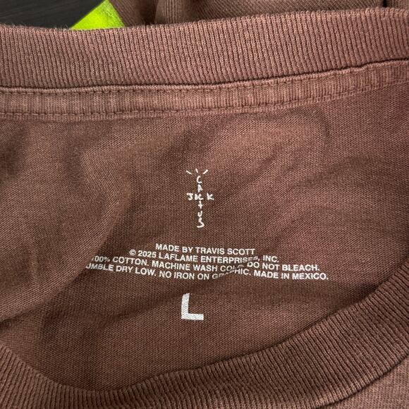 Cactus Jack JackBoys 2 Shirt Mens Large Travis Scott Ski Mask Brown A2 Merch Tee - Picture 3 of 9